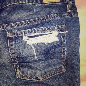 American eagle jean destroyed shorts